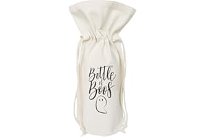 The Cotton & Canvas Co. Bottle of Boos! Halloween Wine Bag, Bottle Cover, Party Table Decoration and Holiday Gift Bag