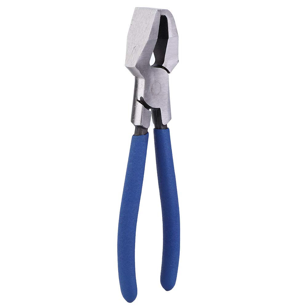 8in Glass Running Pliers Heavy Duty High Carbon Steel Pliers Strong Clamping Force PVC Handle Hand Tool for Glass Work Metal Cutting