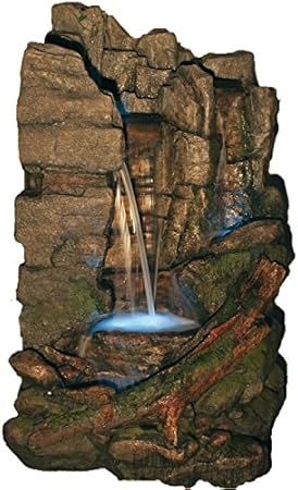 Amazon De Grosser Wasserfall Xxl Deko Brunnen Fur Garten Wellnessbereich Saunabereich
