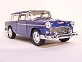 Blue 1955 '55 Chevy Chevrolet Nomad Car Vehicle Diecast Model 1/40 Pull Back