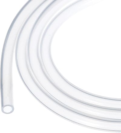 Rebower 3.3 ft Silicone Tubing 6mm ID 8mm OD Clear 1/4 Inch Flexible Hose