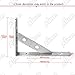 Alise Stainless Steel Brackets Floating Shelves Heavy Duty Shelf Brackets Support 150X105mm,J5201-2P Brushed Nickel 1 Pair