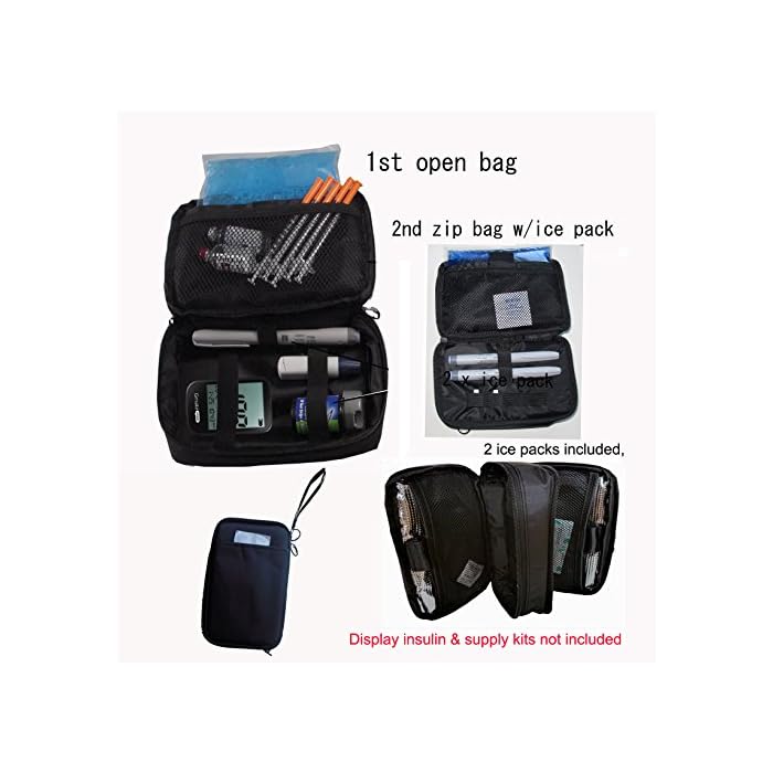 Buy Double Bag Diabetic Travel Organizer Cooler Bagfor Insulinsupply