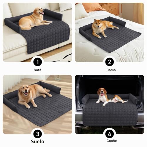 OKYUK Dog Bed, Sofa Protection for Pets, Cushion for Dogs, Handmade and Washable, Doormat for Dogs for All Sizes (Kunkelgrau Cloth, 75 x 75 cm)