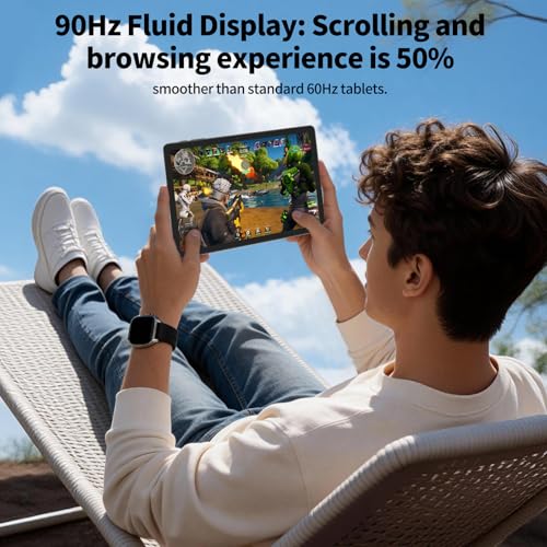 VekfulPC Android 16 Tablet 11 Inch Tablet, 24GB RAM (6+18GB Expansion) + 128GB ROM, Equipped With Gemini AI, Octa-Core T7250 Processor, 90Hz IPS Display, 8000mAh Battery,4-Year Warranty, Grey