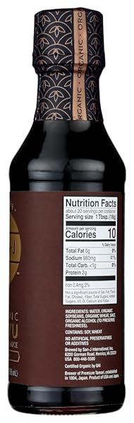SAN J ORGANIC SAUCE, SHOYU, 10 OUNCE (PACK OF 6)