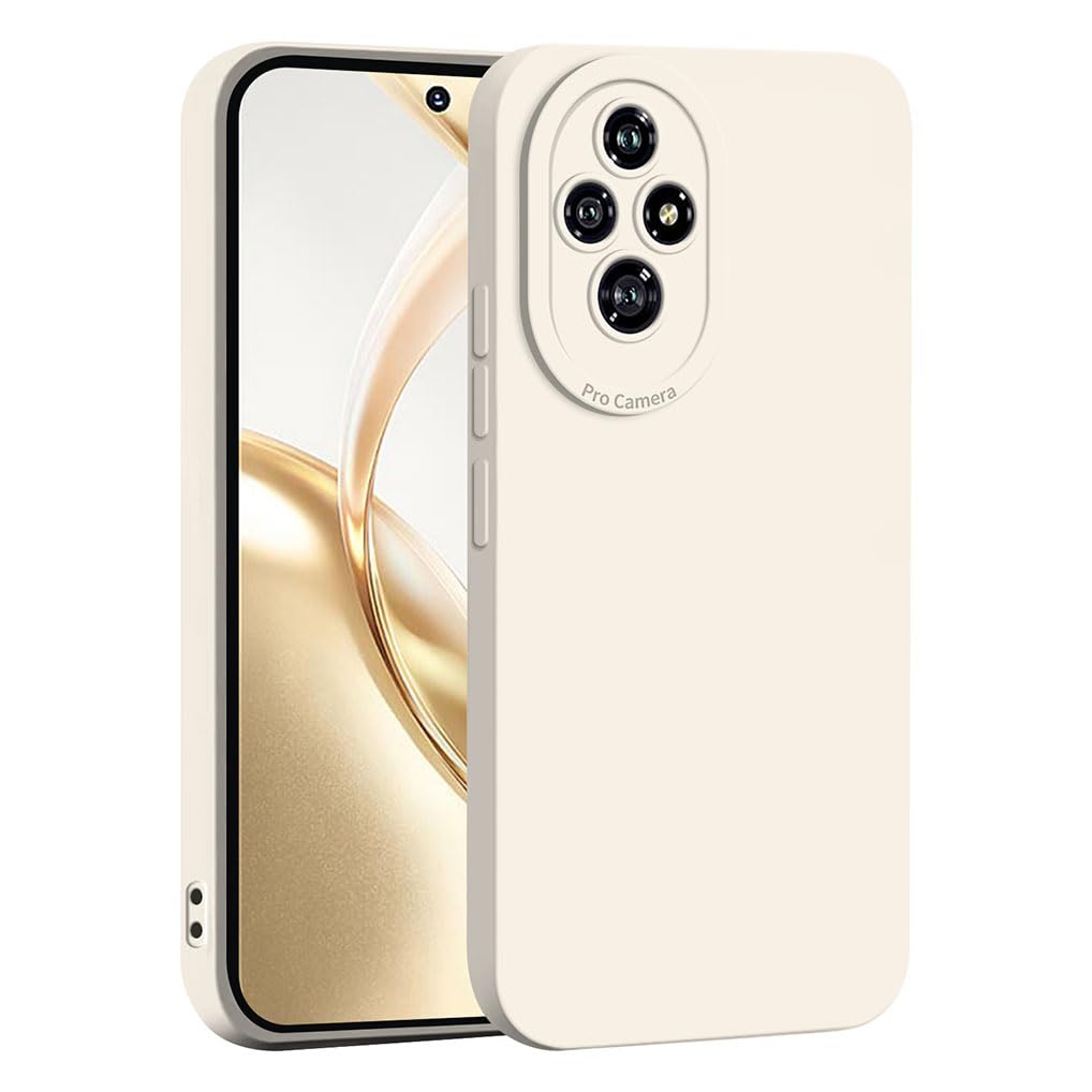 SEAHAI Case for Honor 200 Pro 5G, Ultra Thin Premium Soft Silicone Phone Cover with Thickened Camera Protection Design, Shockproof TPU Bumper Fashion Case Cover - White