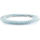 InfinityGemsArt Aquamarine Choker Necklace for Women, Birthstone, Natural Gemstone Beads, Dainty Handmade Rope Jewelry, Chakra Energy Healing Crystals, 925 Sterling Silver Chain 20 inch