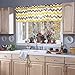 Crabtree Collection Kitchen Window Valances Kitchen Curtains Yellow Grey Chevron Home Window Valance Curtains (16x60)