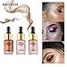 Beauty Glazed Face Glow Liquid Highlighter Contour Make Up Glitter Brighten Shimmer 3D Highlighters Waterproof (BRONZE)