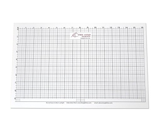 Ledger Size, 11" x 17" 'Freehand Designer' Sheet. Draw Perfect Straight Lines Templates. Grid Type Sheets for Scale Drawings - Thumbnail 3