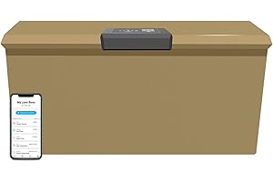 LOXX BOXX PARCEL PERFECT Loxx Boxx Smart Parcel Package Locker, LTE Cellular Mail Lock Box w/Wi-Fi and Bluetooth, Safe, Private Mailbox Locking Box for Deliveries, Beige, XL