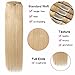 Standard Weft 20 Inch 105g Bleach Blonde Clip in 100% Real Remy Human Hair Extensions 8 Pieces 18 Clips
