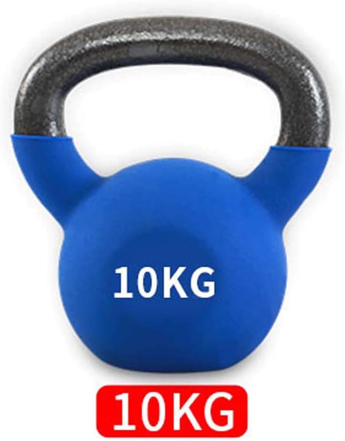 Vinyl Coated Kettlebells – Weight Available: 2, 4, 8, 10, 12KG, Kettlebell Weight Set Comfort Grip Wide Handle, with Neoprene Coating Around The Bottom Half of The Metal Kettle Bell