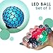 Set of 3 Led Anti Stress Ball - Squishy Light up Ball - Anti Stress Toys for Kids - Mesh Stress Ball - Grape Ball - DNA Ball - Prime Slime Stress Ball - ADHD Fidget Toys - Net Stress Squishy Ball.