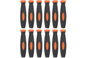 Tovinanna 12Pcs Ergonomic Rubber File Handles Comfortable Non-Slip Grip Replacement for Woodworking Metal Chain File Tools an