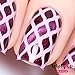 Whats Up Nails - Fishnet Nail Stencils Stickers Vinyls for Nail Art Design (1 Sheet, 12 Stencils)