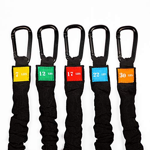4KOR-Fitness-Resistance-Cord-System-with-Interchangeable-Handles-Protective-Nylon-Sleeves-Anchor-Straps-and-Carrying-Bag-Perfect-for-Dynamic-Warmups-Crossfit-and-Rehab