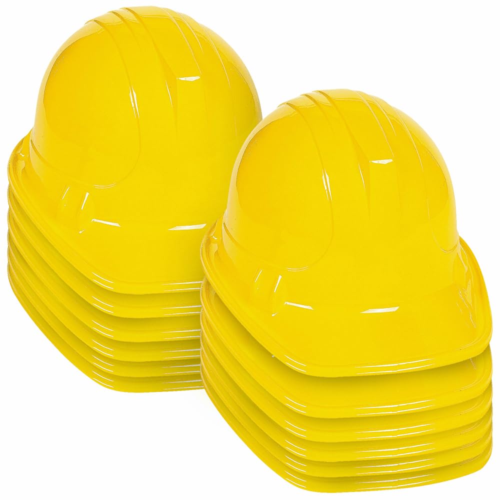 Fun Express YELLOW CONSTRUCTION HATS (1 DOZEN) - BULK, Model: IN-25-1615