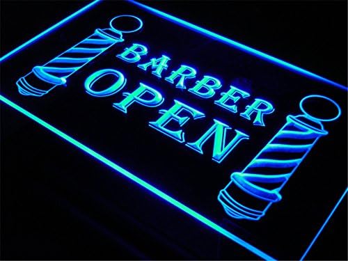 APFoo Barber Poles Display Hair Cut LED Neon Light Sign