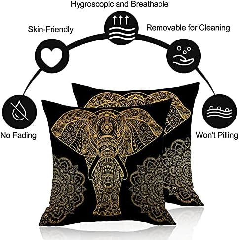 Blue Linen Pillow Covers Set of 2 for Home Decor