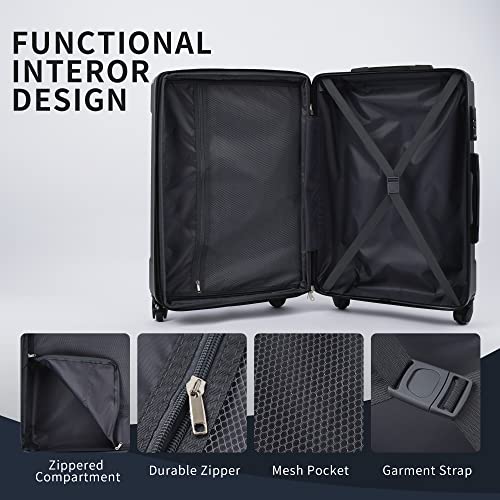 Merax Luggage Set with TSA Lock, Expandable 3 Piece Hardshell