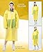 EUOW Rain Ponchos EVA Reusable Raincoats for Family Travel,Camping,Hiking,Fishing for Emergency Rain Coat for Adults & Kids(4 Pack)
