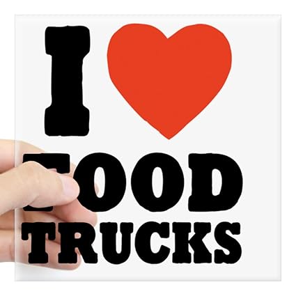 Amazoncom Cafepress I Heart Love Food Trucks Square