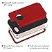 Dailylux iPhone 5C Case,5C Case,PC+Soft Silicone Three Layers Shockproof Armor Anti-Slip Protective Defensive Hard Back Cover for Apple iPhone 5C-Red+Black