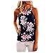 Inkach Women Sleeveless Flower Printed Tank Top Casual Blouse Vest T Shirt (S)