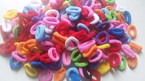 150, 100, 50 Pack of Girl's Hair Bobbles Bands Mini Baby Ponytail Elastic Stretchy Hairband(50, Bright, Bold Colours)