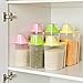 2pcs Rice Cereal Containers Storage Bpa Free Transparent Sealed Tank Food Storage Cans Dumping of Dried Fruit Snacks Flour Splenda Antibacterial Storage Tank