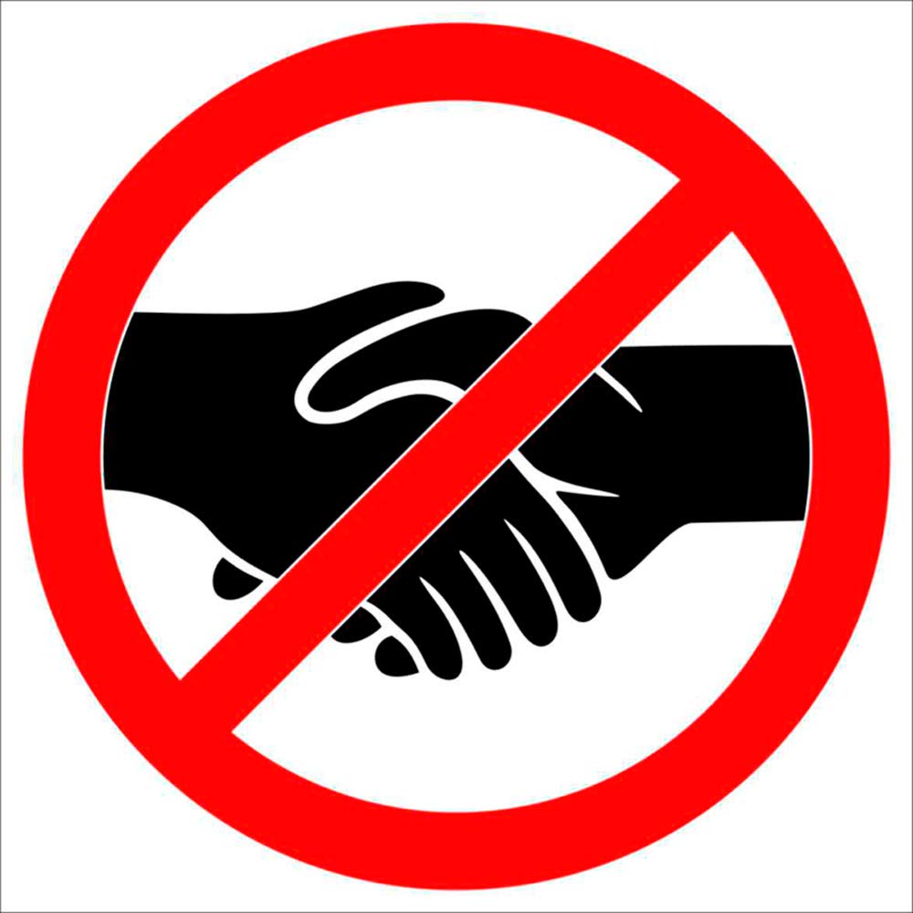 Avisa Sticker Hand shaking forbidden - 32cm