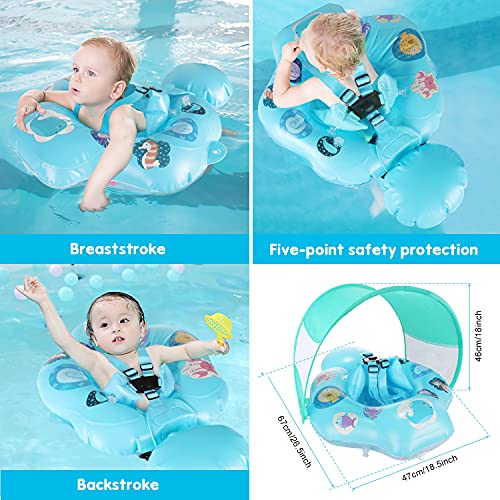Baby Pool Float, Baby Swim Floats for Pool 624 Months with Removable