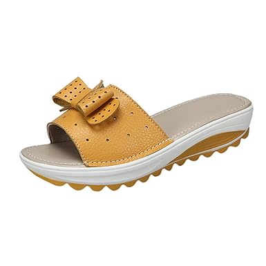 ? Loveso? Damen Elegant Sandalen Bequem Atmungsaktiv Schuhe Peeptoe Sommer Schuhe Indoor Outdoor Hausschuh Pantoffel Slipper