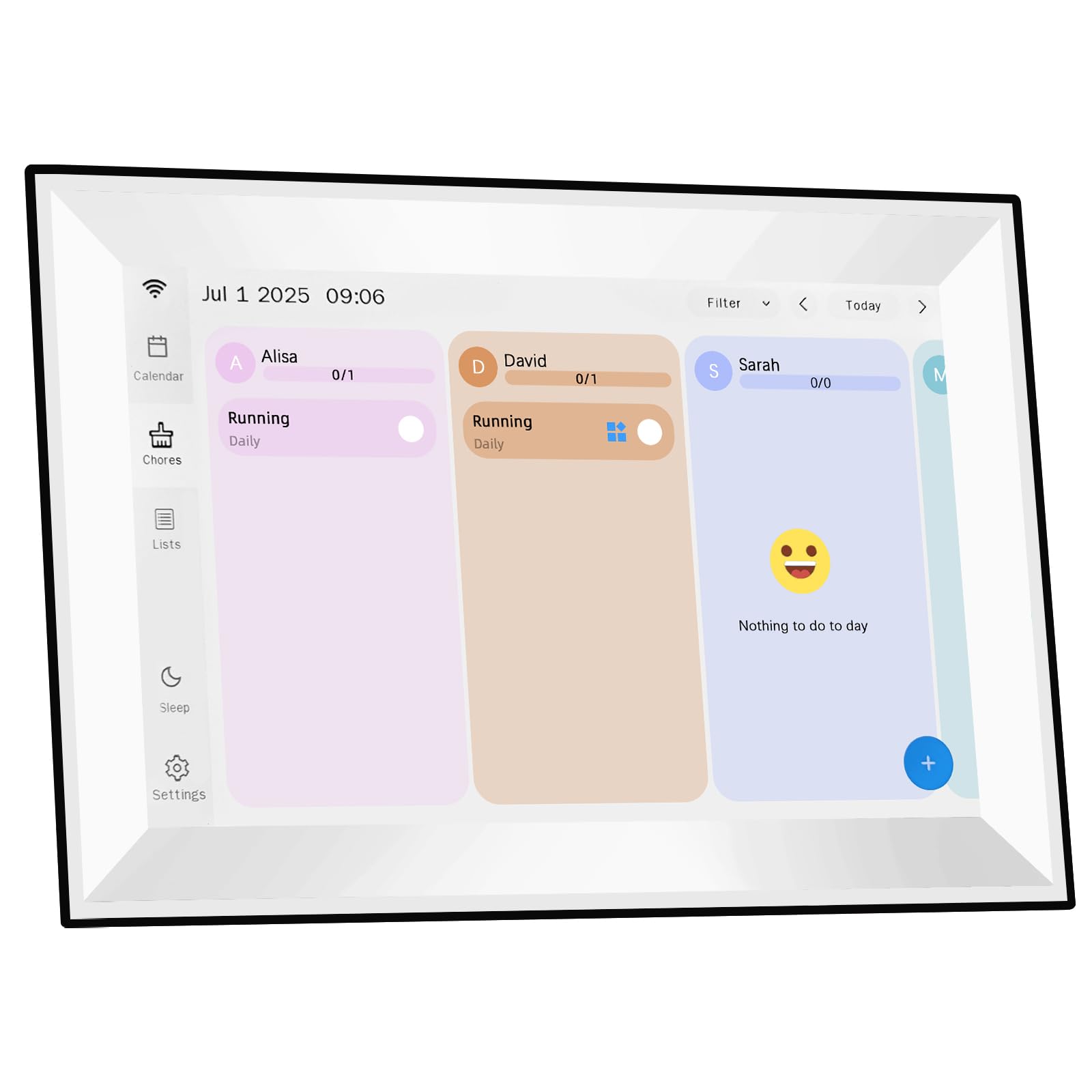 Photo 1 of SVLIBO 10.1 Inch WiFi Planner Smart Digital Calendar,Multi-User Support-Touchscreen Family Organizer/Calendar with Chore Chart Hearth Display Desk Calendar Clock (NO APP)(White)