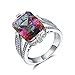 Aurora Tears 7.8 cttw Colors Rainbow Mystic-Topaz Ring Size 9 for Women DR0001M-9
