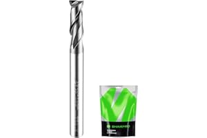 SHARPRO 3/16 End Mills 3/16 Inch Shank, 2 Flute Carbide Square Endmill with AlCrN Coated, Upcut Spiral CNC Router Bits for Al