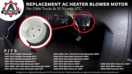 2 Heater+Blower+Motor+Silverado+Temperature