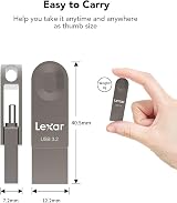 Lexar 128GB USB Stick TypeC A USB 3.2 Gen 1 Flash Drive 100MBs Read Plug Play view 6