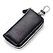 Men Leather Zip Around 6 Hook Key Case Car Key Holder Wallet