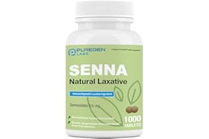 P PUREGEN LABS Puregen Labs Senna 8.6 mg Tablets (1000 Count) – Natural Sennosides Vegetable Laxative for Constipation, Bloating, Gas, Irregularity Relief