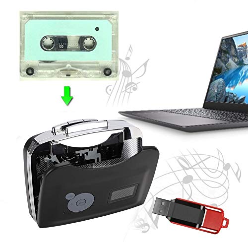 Wendry Registratori di Lettori di Cassette Portatili, Convertitore di segnali di Cassette USB Registrazioni da Nastro a…