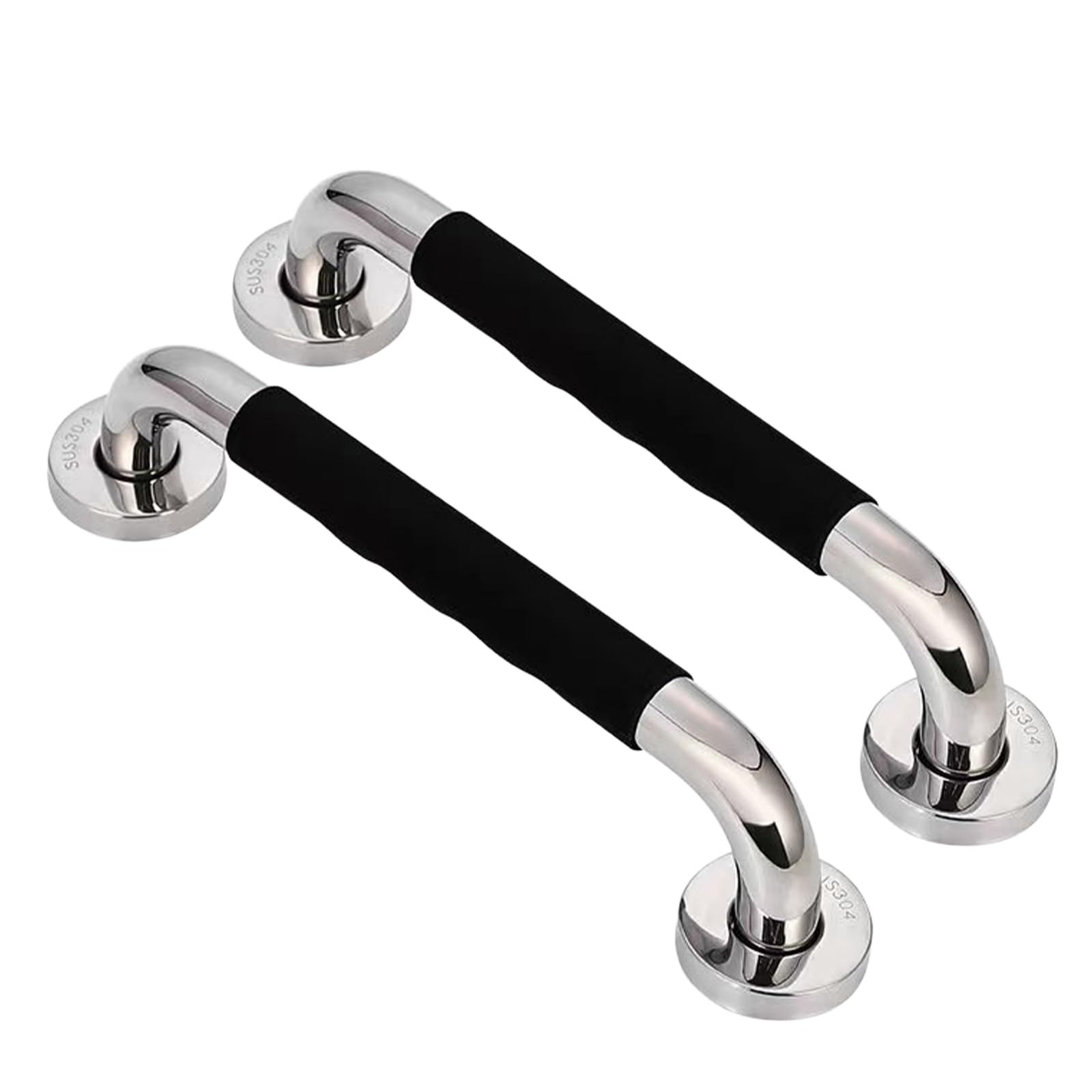 Stainless Steel Grab Bar Home Care Handle Shower Handrail Elderly Bath Assist Handle Anti Slip Bathroom Handicap Bath Shower Grab Bar for Senior Black