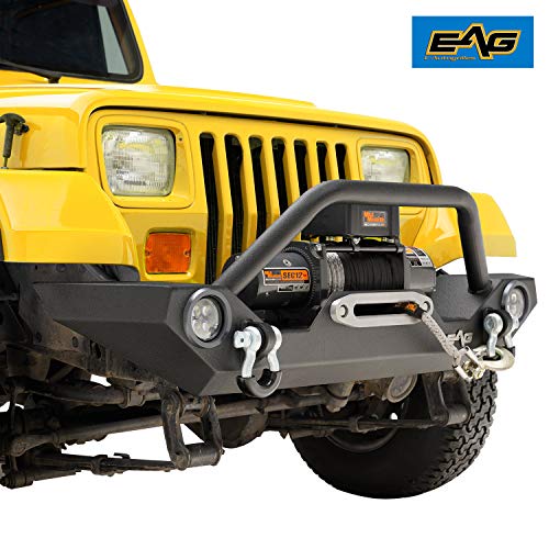 EAG Front Bumper with 2 x 15W LED Light Offroad Fit for 8706 Wrangler TJ YJ Pricepulse