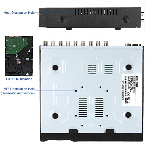 OWSOO 16CH Full 960H/D1 H.264 HDMI P2P Cloud Network DVR Digital Video Recorder with 3.5'' Inch 1TB HDD