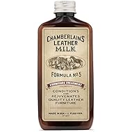 Leather Milk Leather Furniture Conditioner and Cleaner - Furniture Treatment No. 5 - For All Natural, Non-Toxic Leather Care. Made in the USA. 2 Sizes. Includes Premium Applicator Pad!