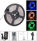 Homaz 5M/16.4 Ft SMD 5050 RGB 300 LED Color Changing Kit with Flexible Strip Light+44 Key IR Remote Control+ Power Supply