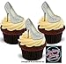 12 x Bling Diamante Silver Shoes - Fun Novelty Birthday Premium Stand UP Edible Wafer Card Cake Toppers Decoration