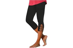 Women Capri Trousers Cropped PantsElasticated Waist Trouser Ladies 3/4 Leggings Three Quarter Length Sweatpants
